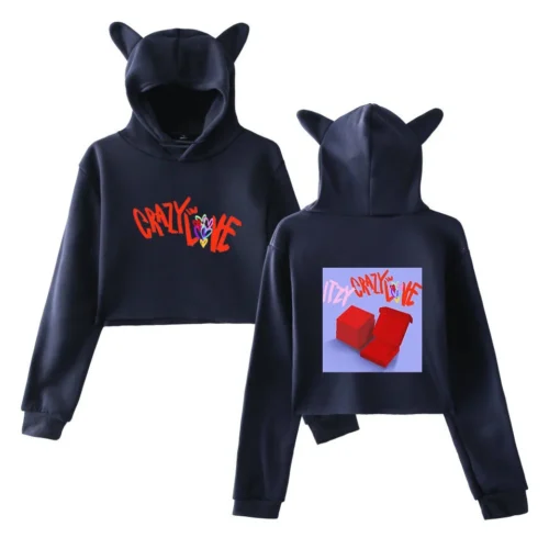 Itzy Crazy In Love Cropped Hoodie #2