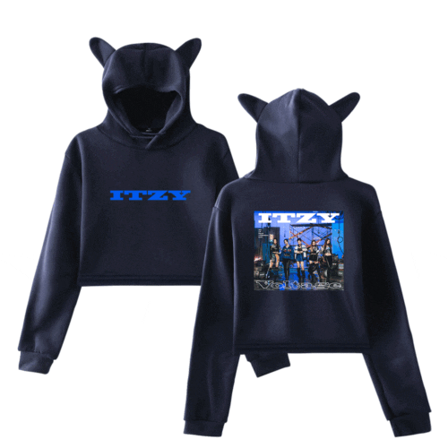 Itzy Voltage Cropped Hoodie #1