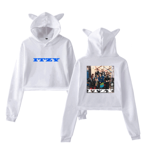 Itzy Voltage Cropped Hoodie #3