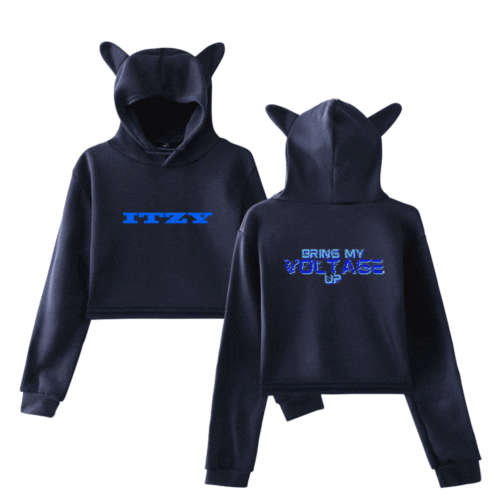 Itzy Voltage Cropped Hoodie #4