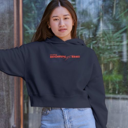Itzy Born to Be Cropped Hoodie