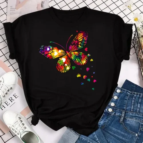 Colorful Butterfly T-Shirt #3