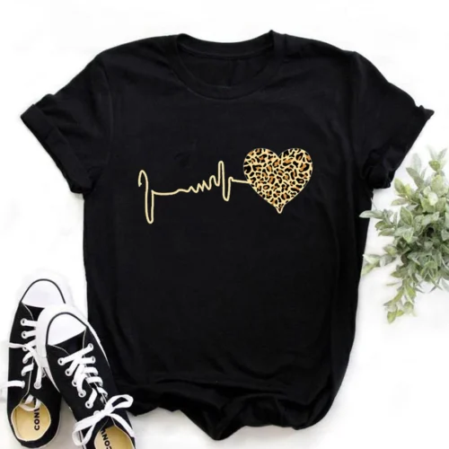 Leopard Heartbeat T-Shirt #1