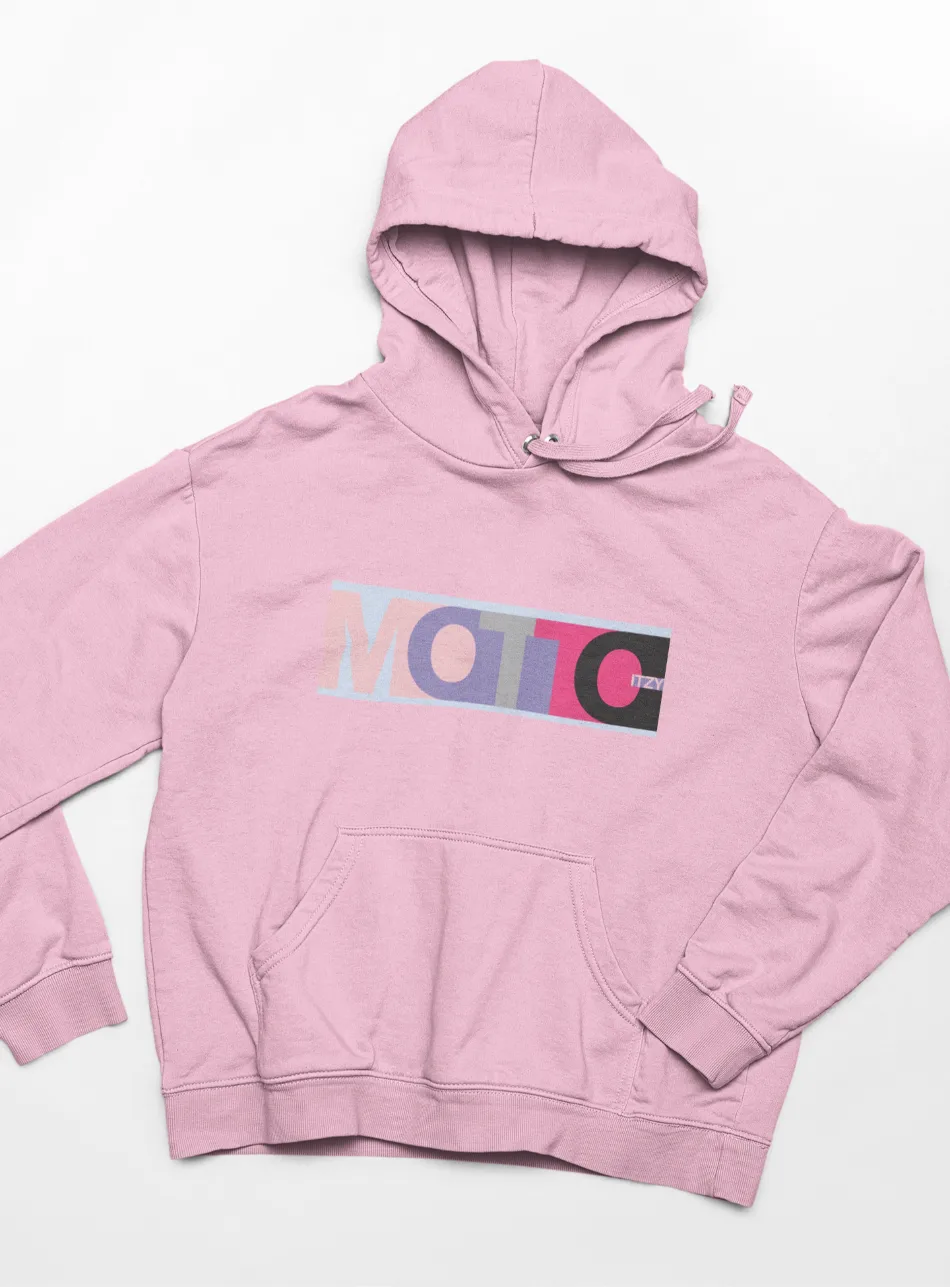 ITZY Pink Motto Marquee Hoodie